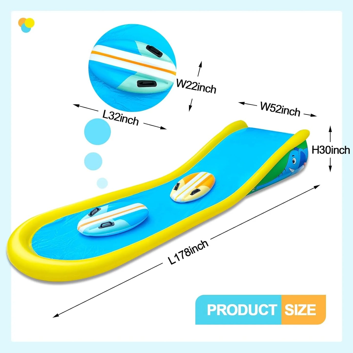 🌊 15FT Inflatable Water Slide