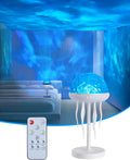 2 in1 Jellyfish Galaxy Light Projector, 6 Colors Ocean Wave & Star Night Lamp with Remote Control, Mood Light for Bedroom, Party, Gaming Room, Gift for Kids & Adults
