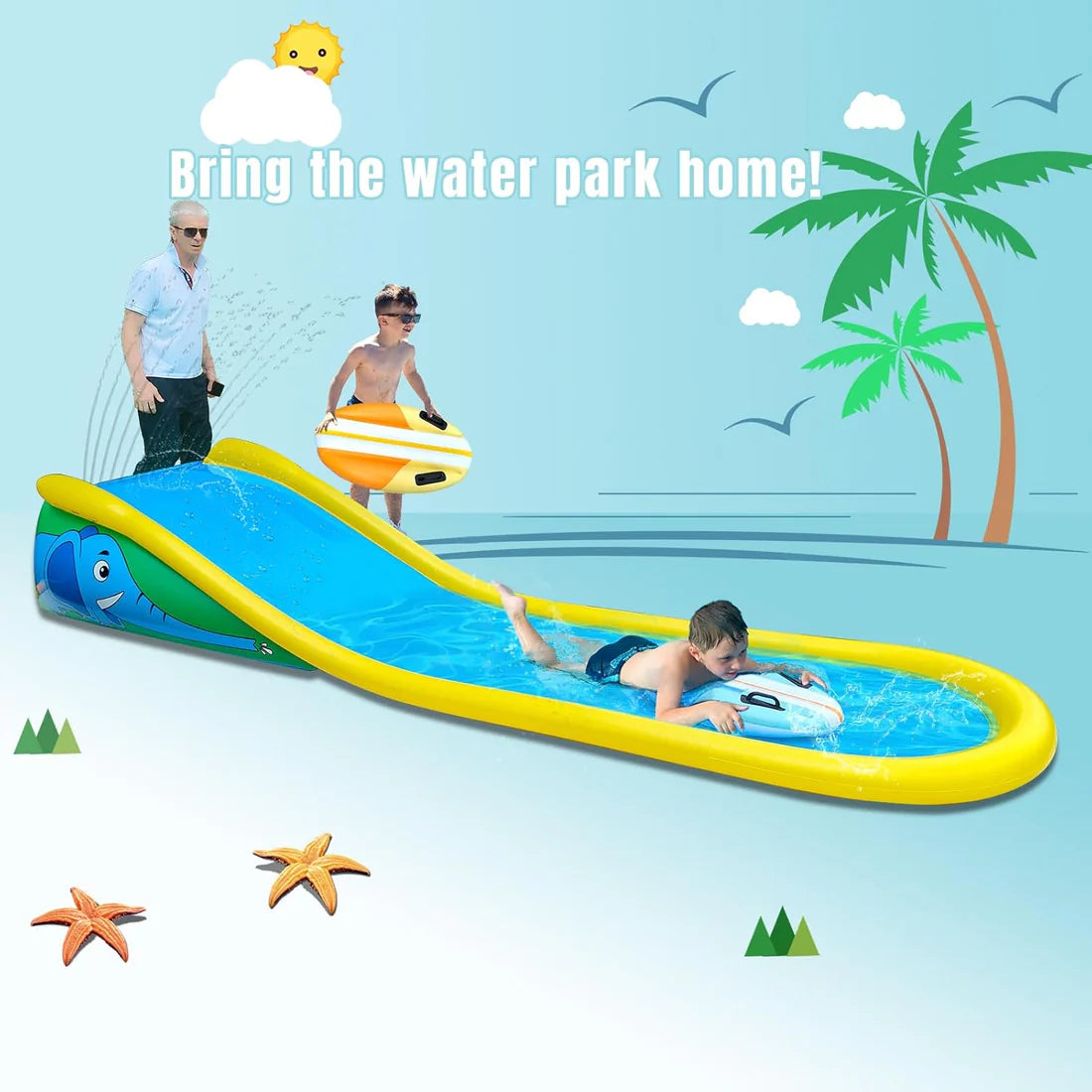 🌊 15FT Inflatable Water Slide