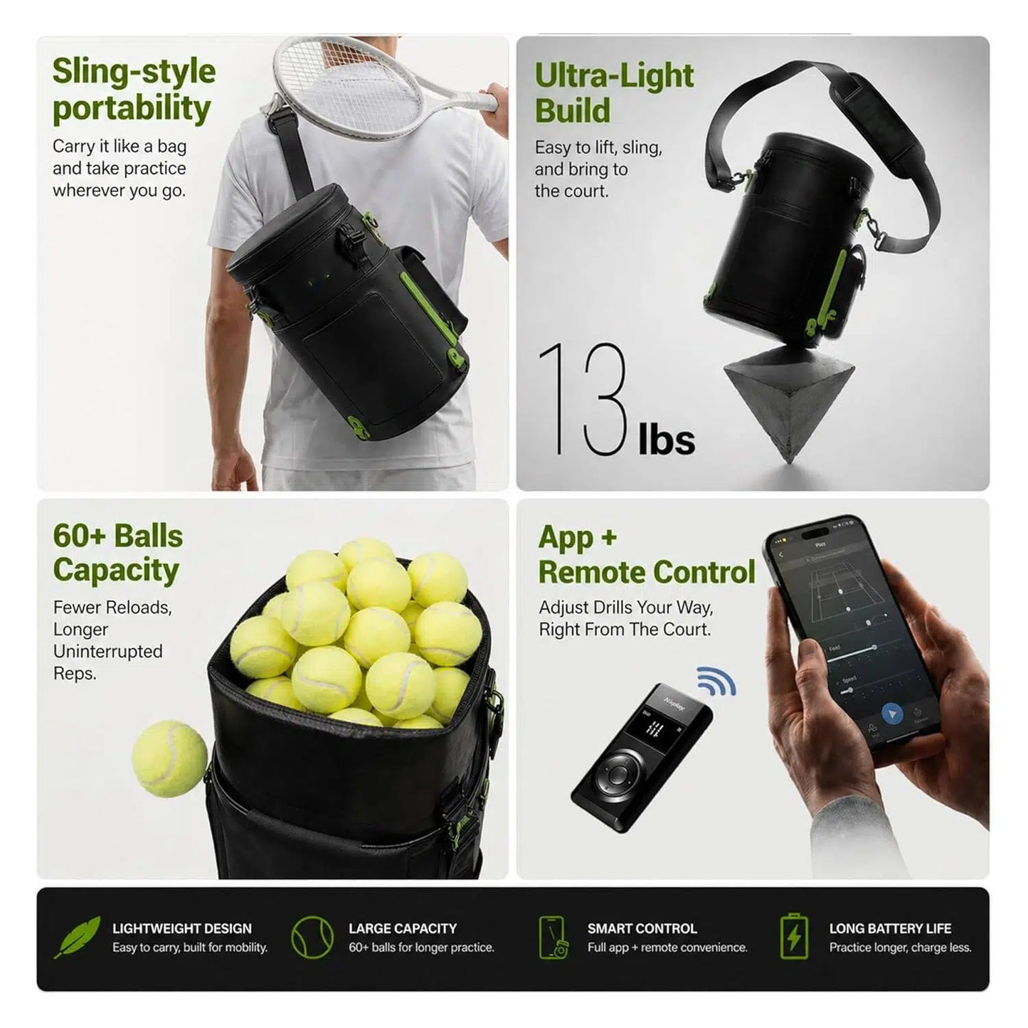 🎾 Portable Tennis Ball Machine