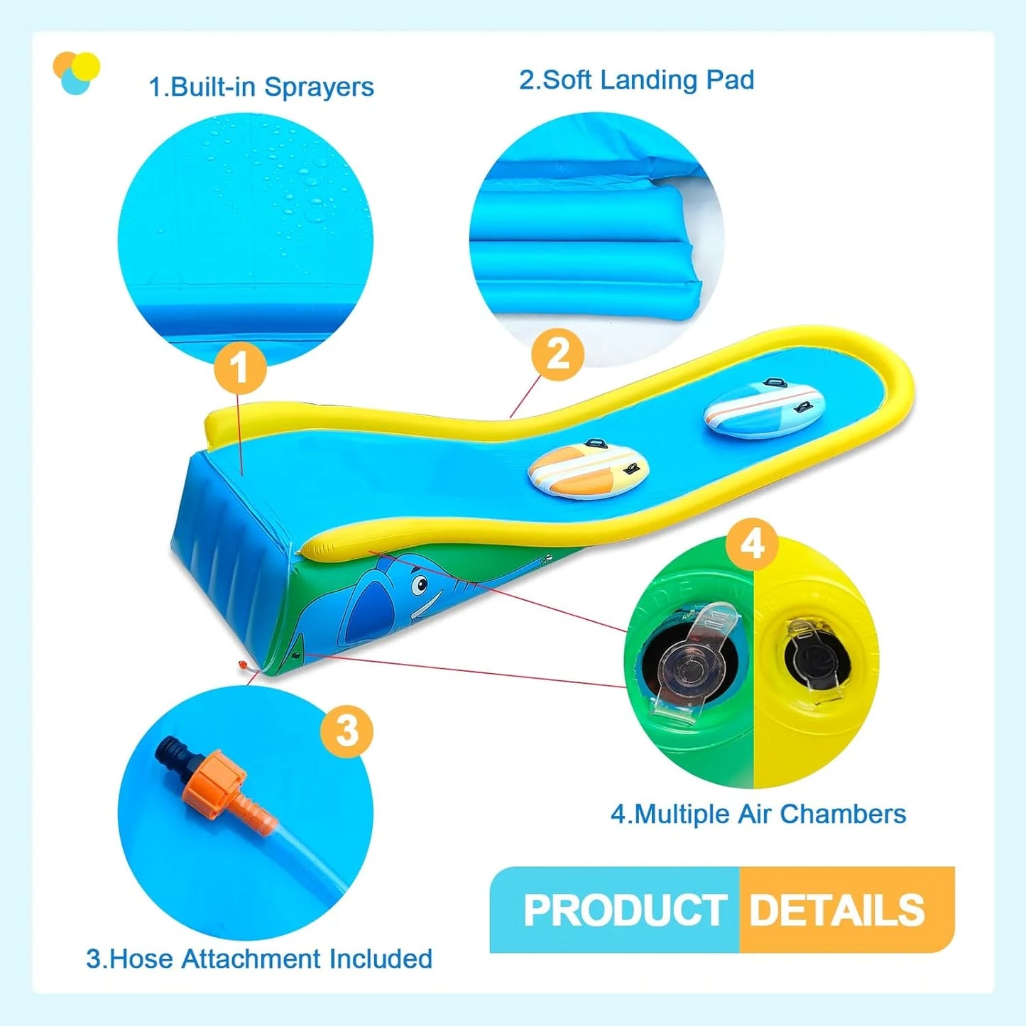 🌊 15FT Inflatable Water Slide