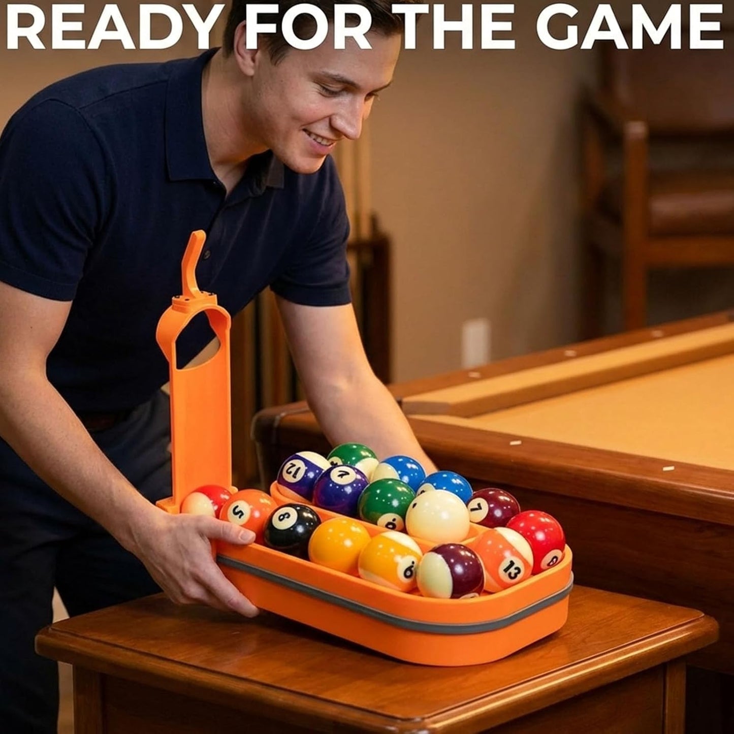 🎯 Precision 3D‑Printed Pool Ball Rack – Perfect Triangle in Seconds, Practice Like a Pro