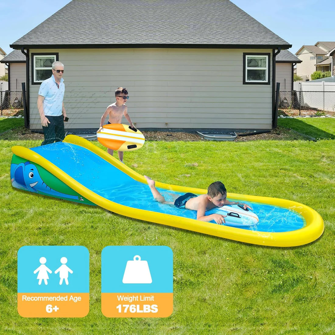 🌊 15FT Inflatable Water Slide