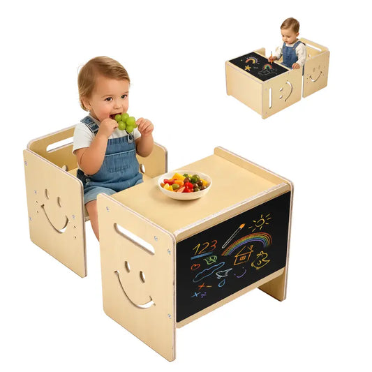 🪑 3‑in‑1 Montessori Weaning Table & Chair Set