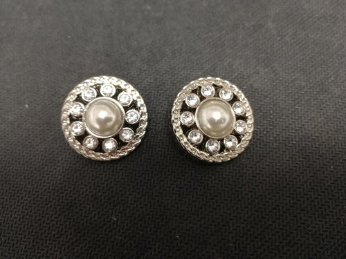 beautiful buttons, diamanté pearl buttons, silver OR Gold buttons, coat buttons, jacket buttons, 40L buttons