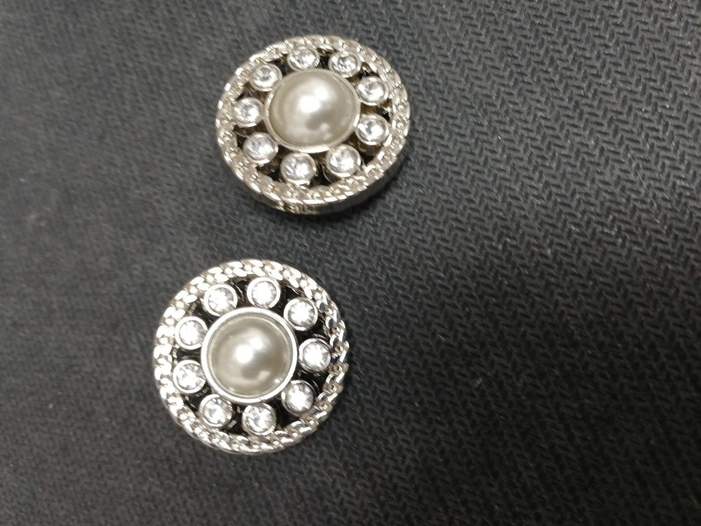 beautiful buttons, diamanté pearl buttons, silver OR Gold buttons, coat buttons, jacket buttons, 40L buttons